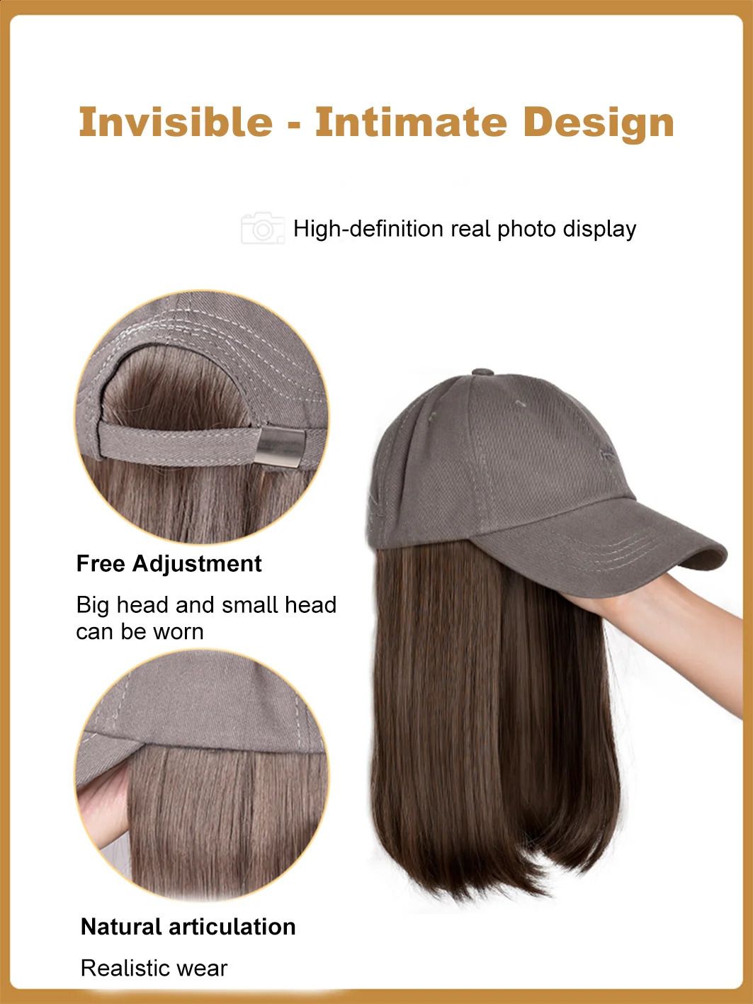 Synthetic12/16/18Inch 2024 2024 Duckweave Cap Straight Hair Inward detail view 3