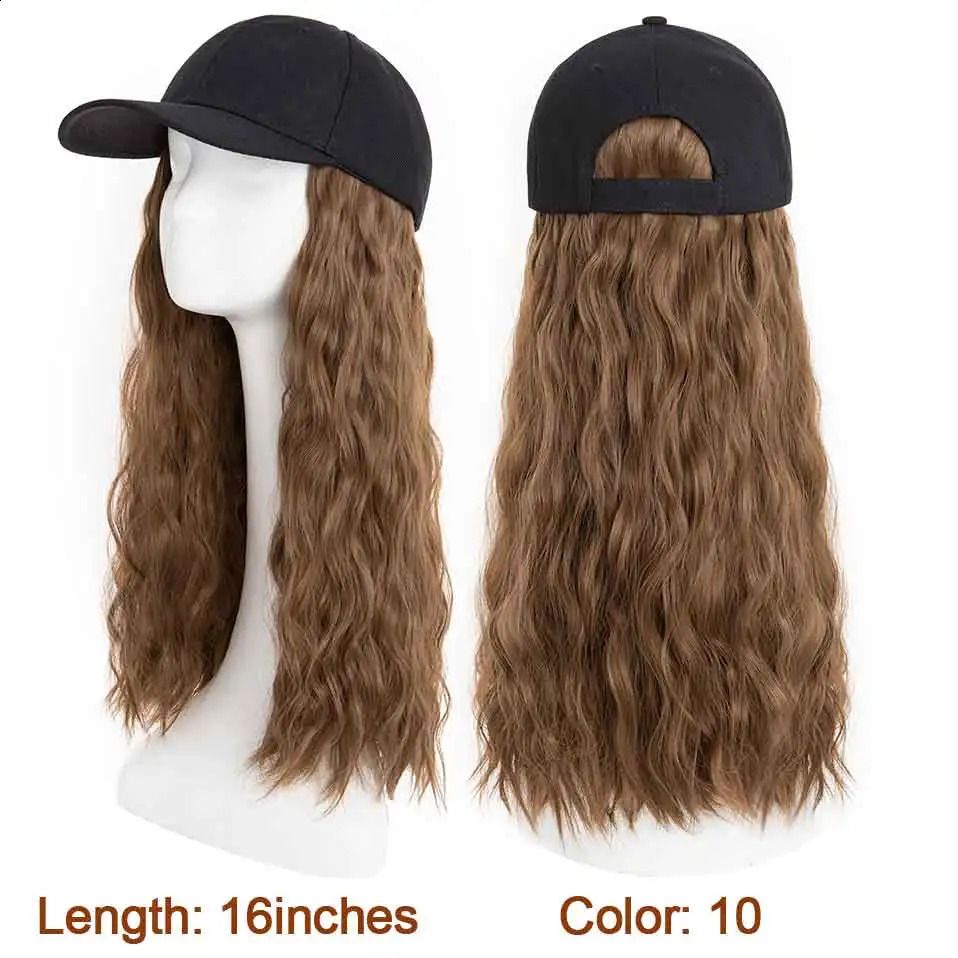 Cap Style Build Curly Baseball Wig detail view 4