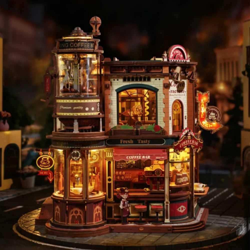 ROKR Dream Coffee Factory 3D Wooden Puzzle Music Box... From Yushun_north1, &Price; | DHgate.Com - Image 2