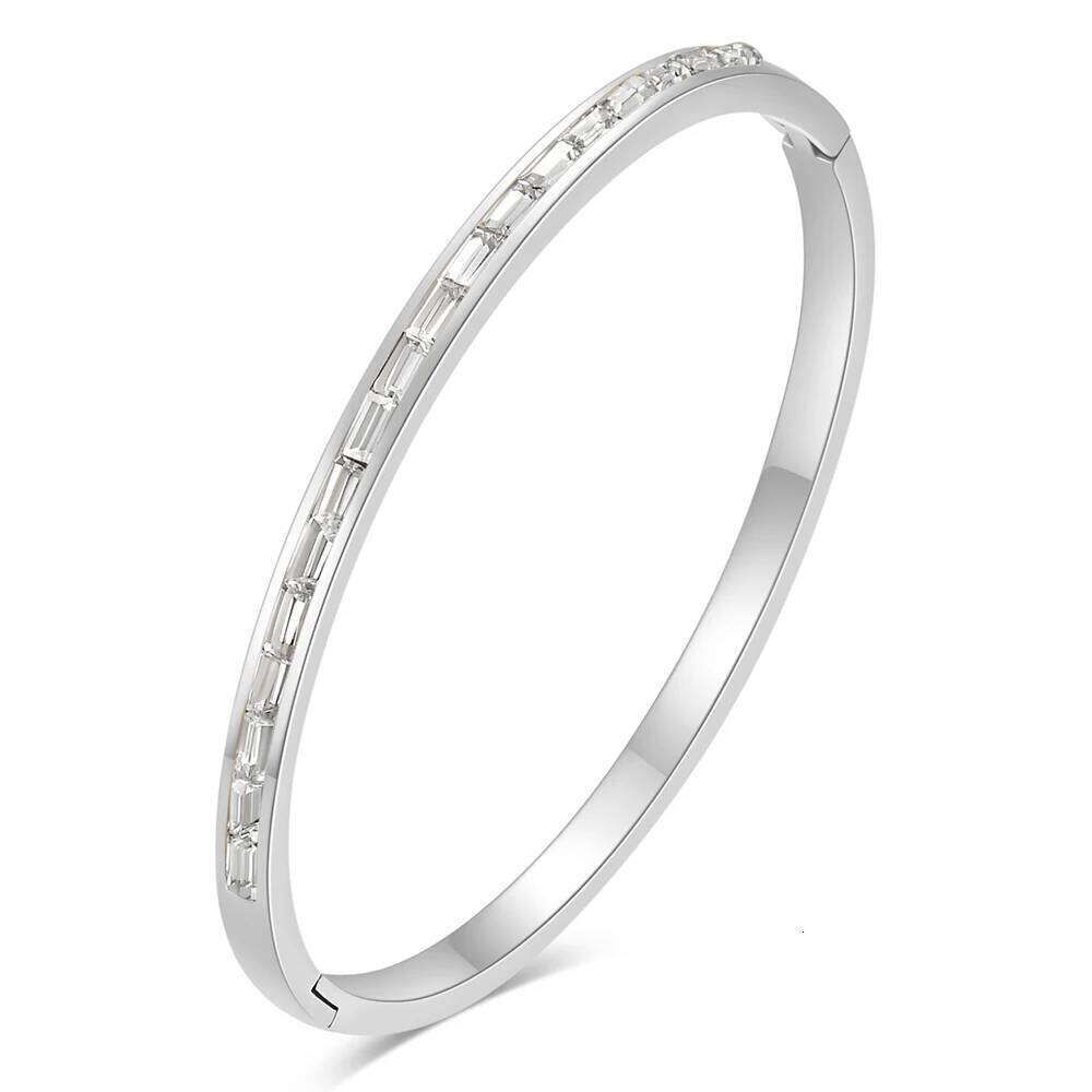Fashion 4mm Open Stainless Steel Bracelet For Women Simple Luxury Zircon Bracelets Trendy Jewelry Girl Gifts Waterproof_voghion.com