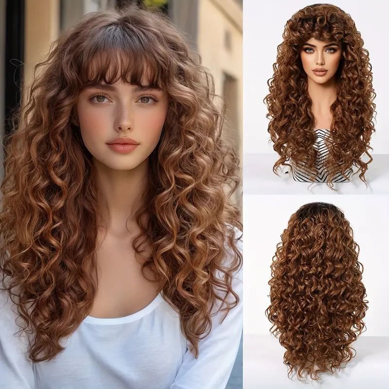 Synthetic Wig New Women's Wig Ladies' small curly wig Rose