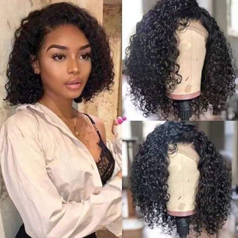 Fashion wig made of synthetic high-temperature silk African black view 3