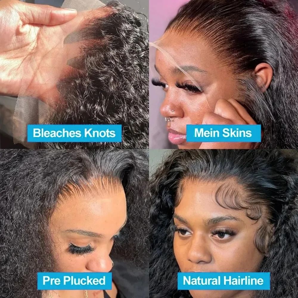 13x6 HD Lace Kinky Curly Front Wig detail view 5