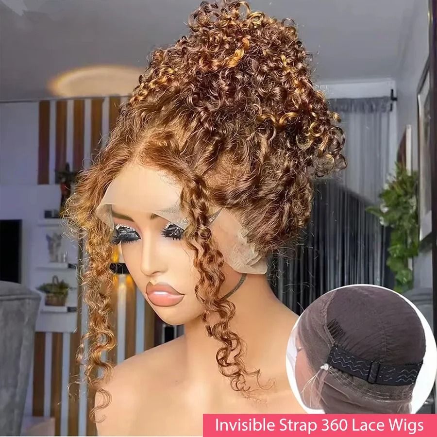 13x6 HD Lace Kinky Curly Front Wig view 3