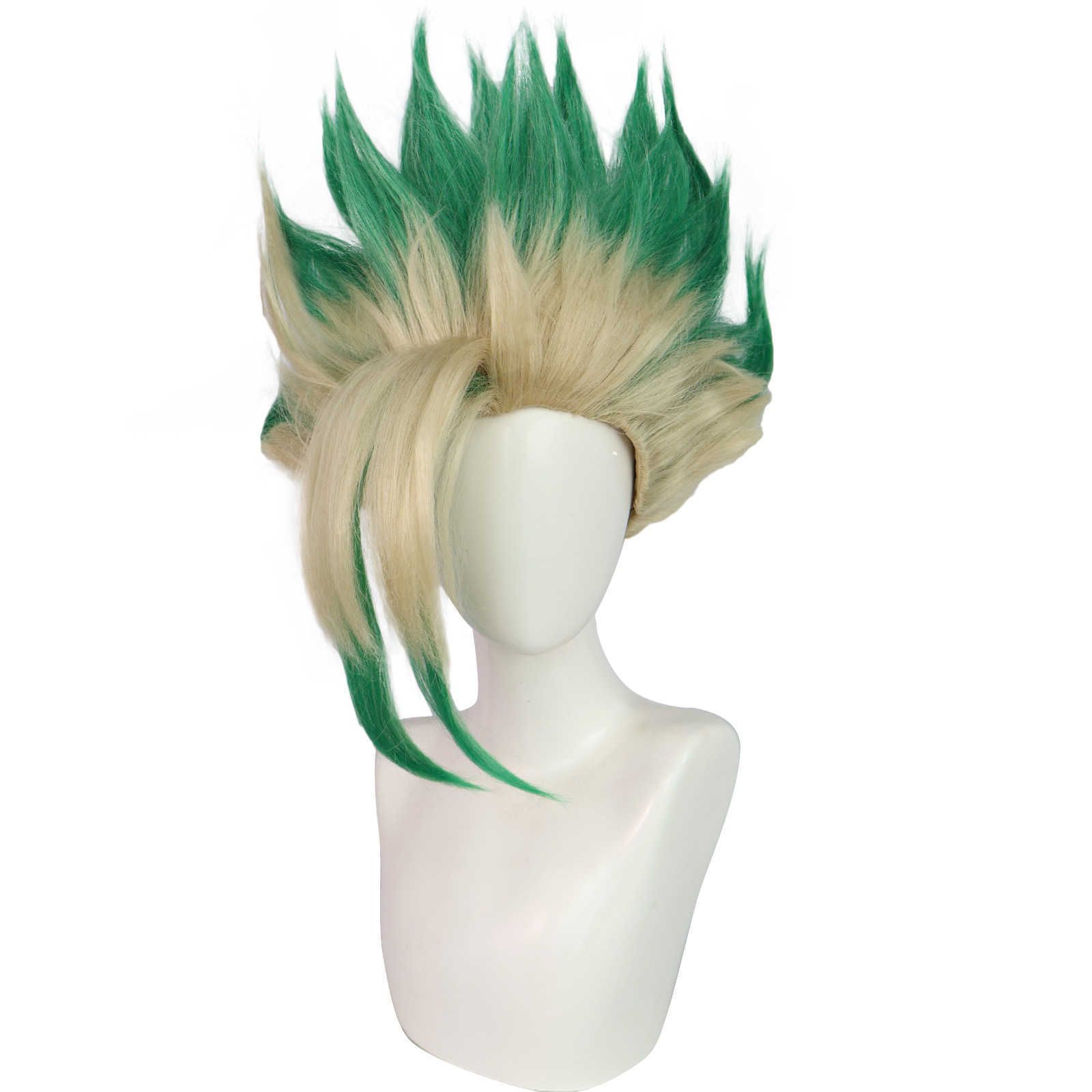 Manga DrSTONE Chitah Hashimoto Green Gradient Sky-high Short Hair view 2