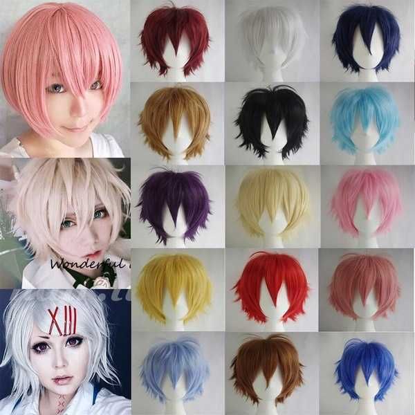 Cosplay Anime Wig Universal Color Harajuku Reverse Curl Mens