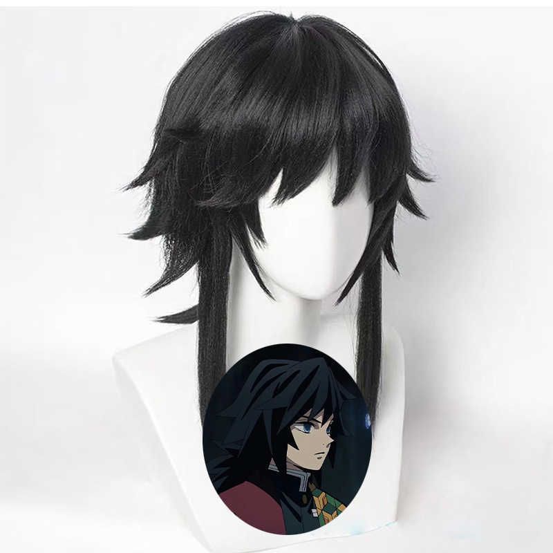 Demon Slayer Tomioka Giyuu COS High-Temperature Fiber Wig Water view 2