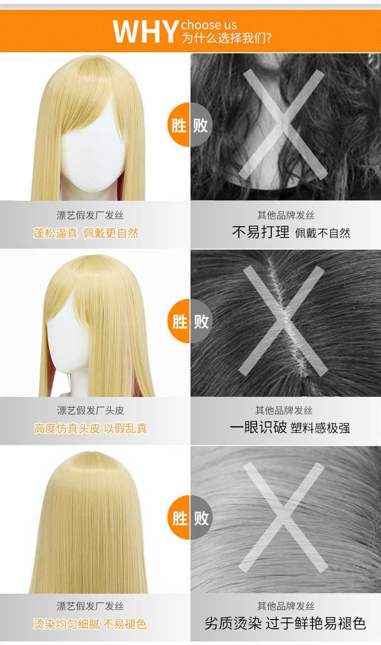 Dressing Doll Falls in Love Kitagawa Marin cosplay wig detail view 5