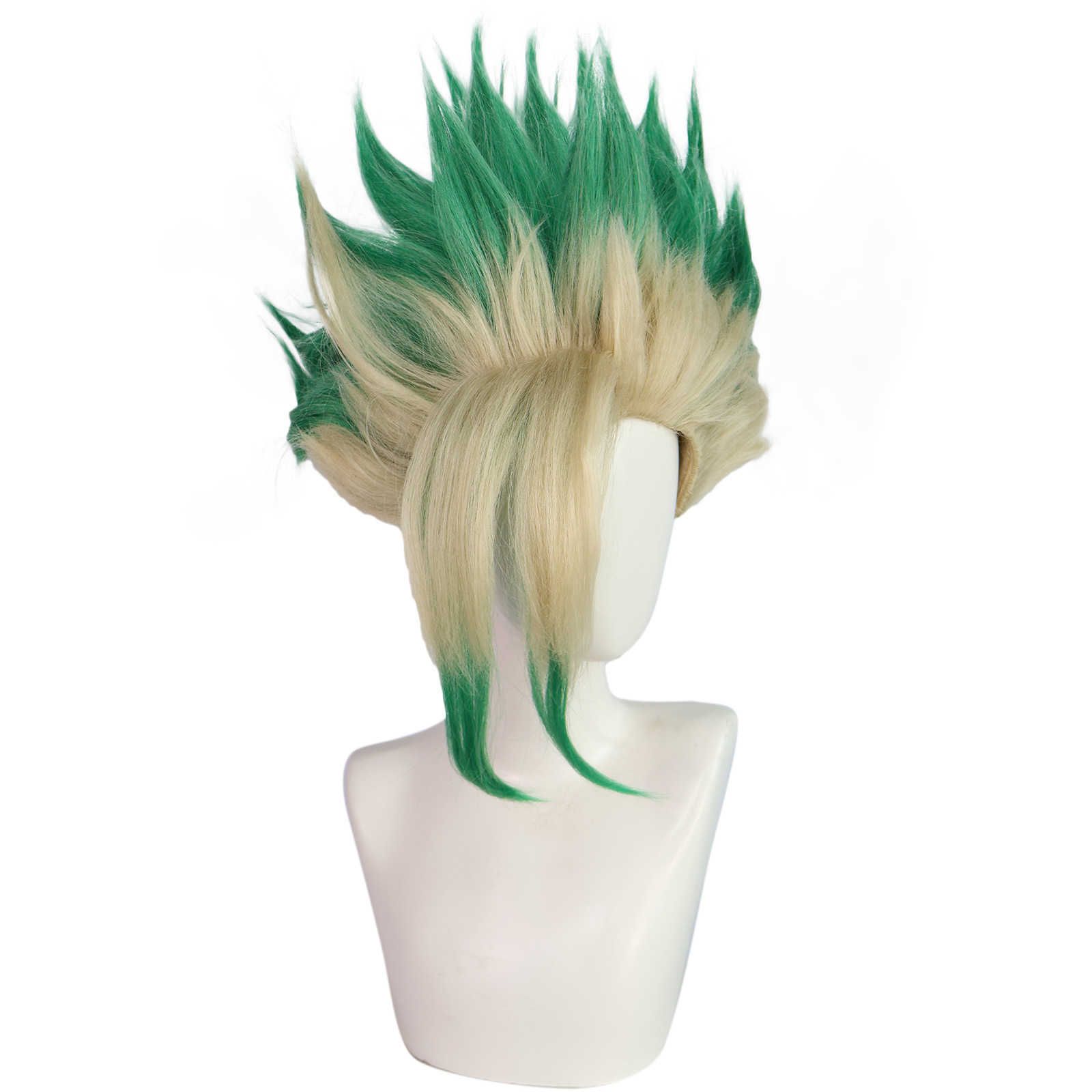 Manga DrSTONE Chitah Hashimoto Green Gradient Sky-high Short Hair view 3