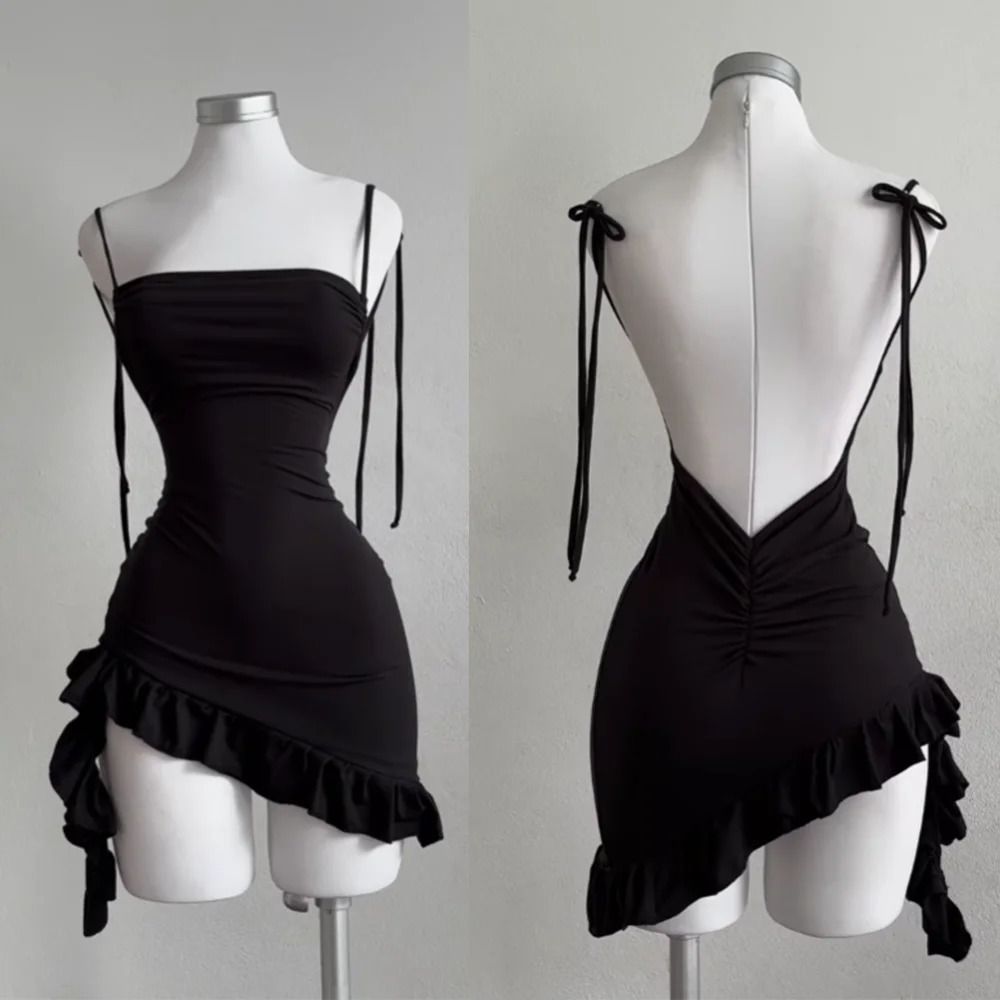 Tie-back backless mini