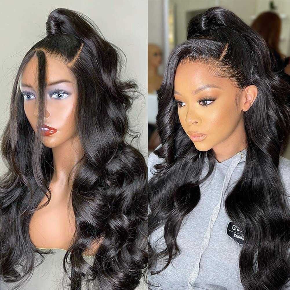 wig New real human hair 134 glueless lace cap natural view 2