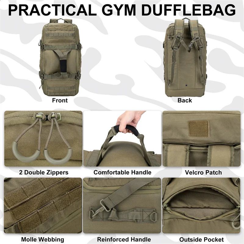 30L 45L 80L Large Duffle Bag Tactical Backpack 3 30L 45L 80L Large Duffle Bag Tactical Backpack - Image 3