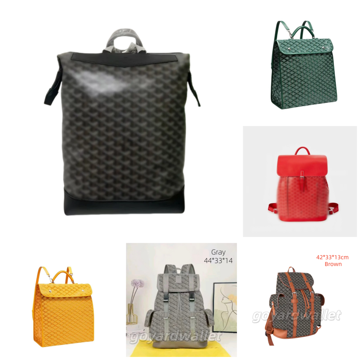 Green Designer Backpack, Houndstooth Leather Bag | DHgate