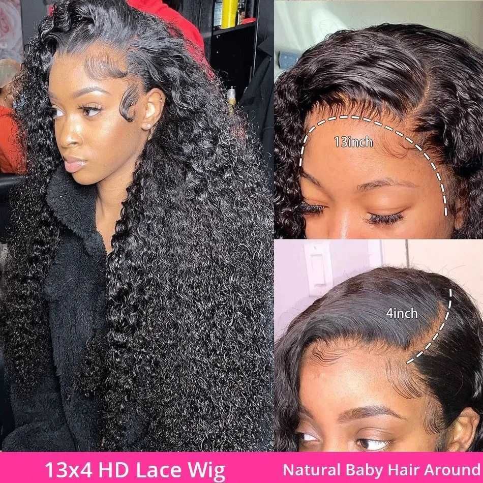 134 Front Lace New Small Curl Loose Deep Wave Long view 3