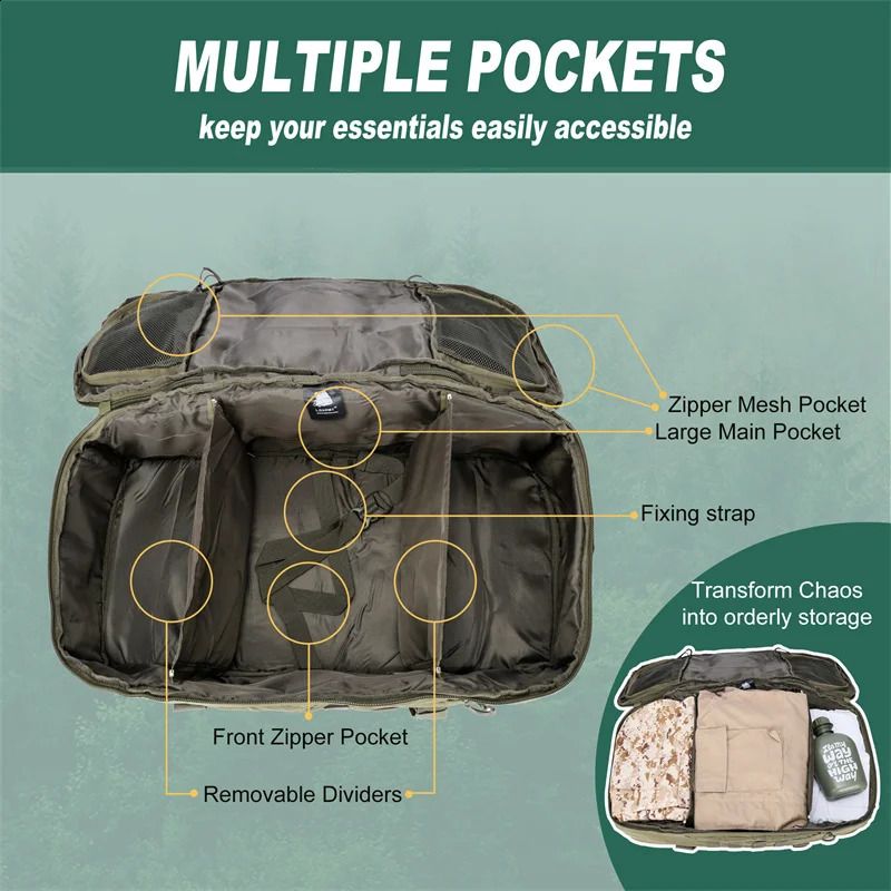 30L 45L 80L Large Duffle Bag Tactical Backpack 5 30L 45L 80L Large Duffle Bag Tactical Backpack - Image 5