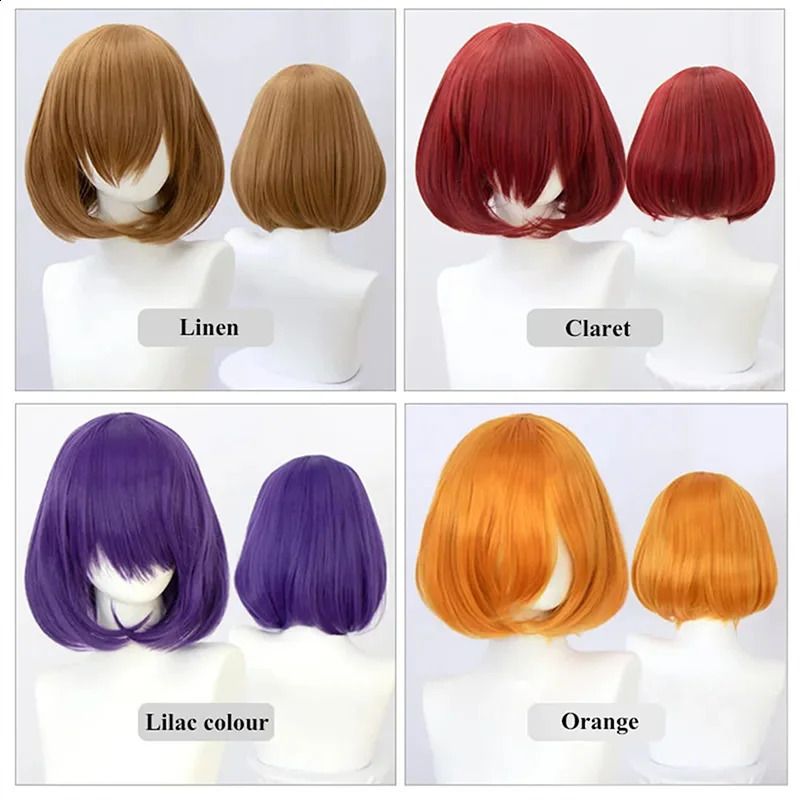 Snoya 35cm Synthetic short bob straight hair with trimmable bangs detail view 4