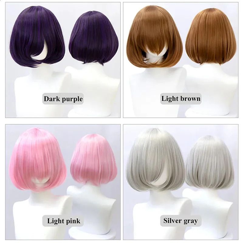 Snoya 35cm Synthetic short bob straight hair with trimmable bangs view 2