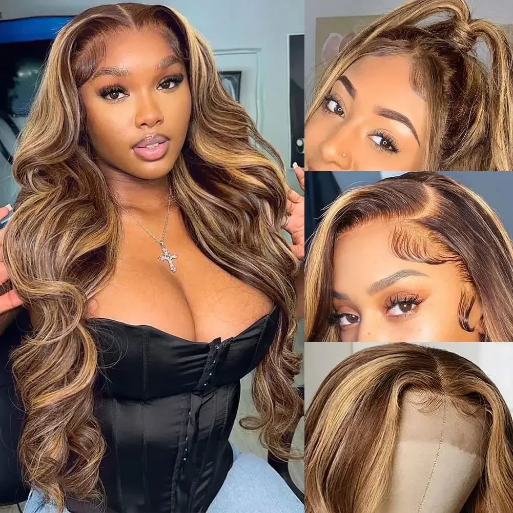 250 Density 30 40 Lnch 4/27 Blonde Highlight Body Wave view 2