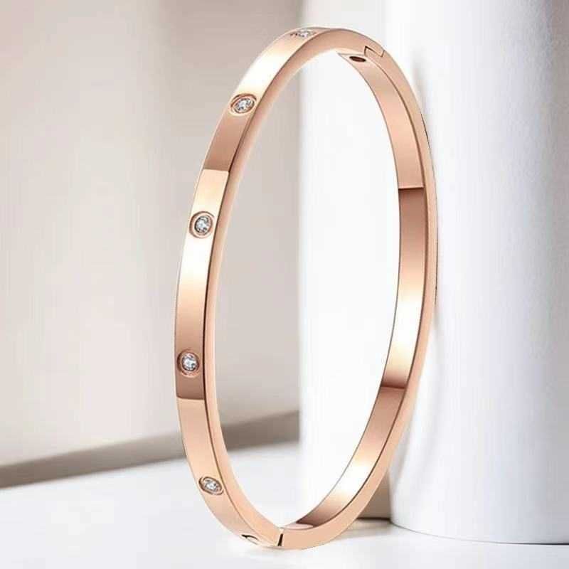 35-e-3 Rose Gold 4mm Tio Diamond Brace