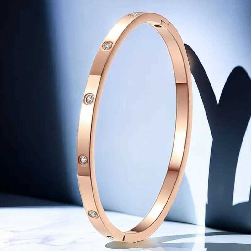 35-e-3 Rose Gold 4mm Tio Diamond Brace