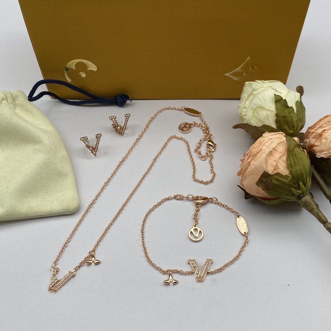 rose gold 1(necklace+bracelet+earring)