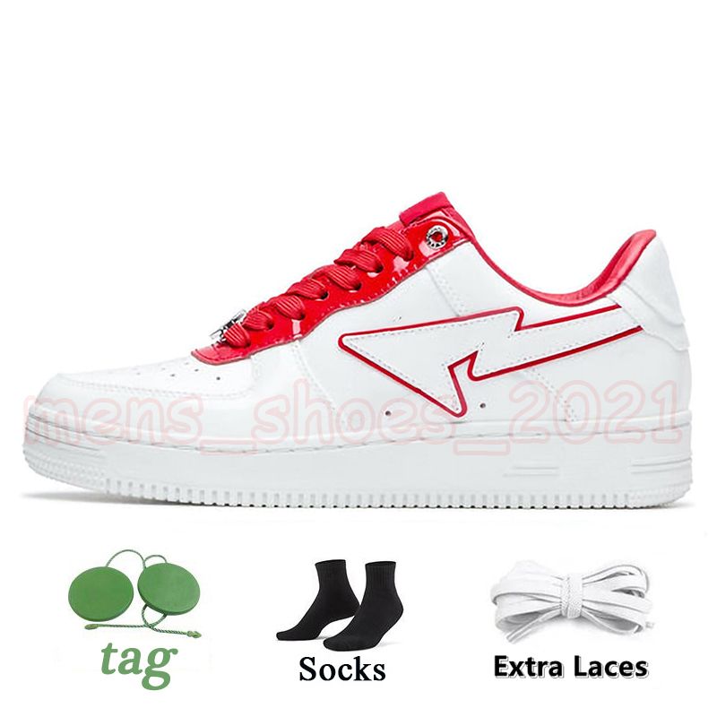 C64 36-45 Patent Leather White Red