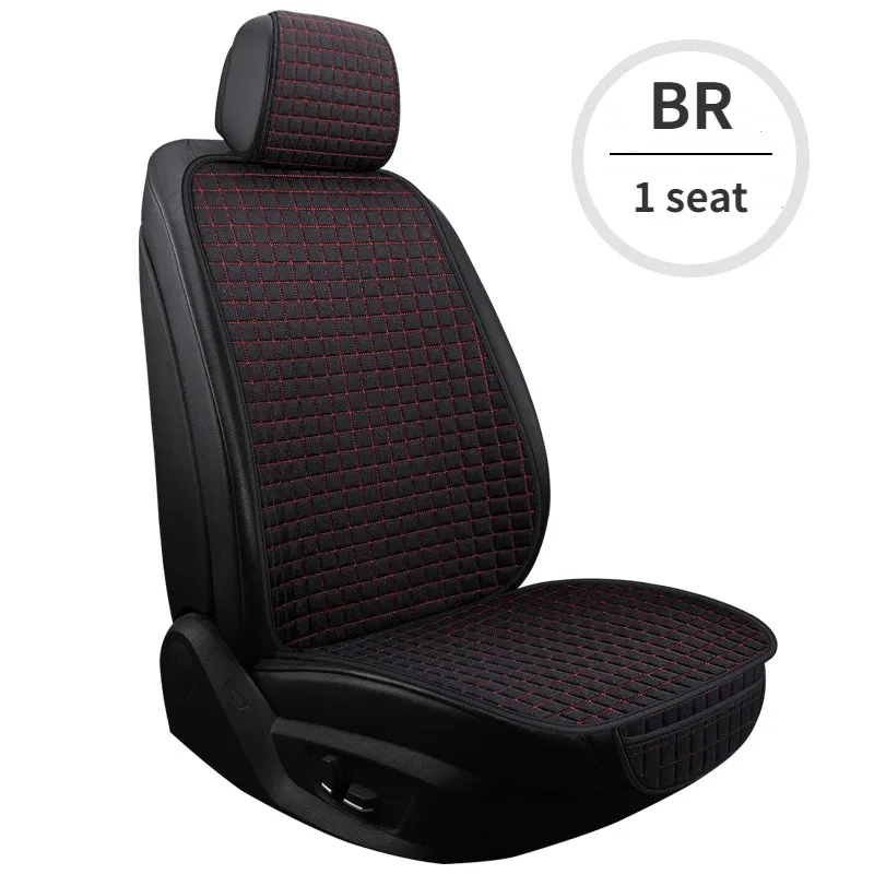 Asiento delantero-Negro Rojo