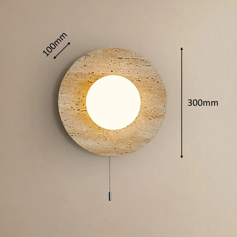 黄色のトラバーチンD300mm暖かい白いE27