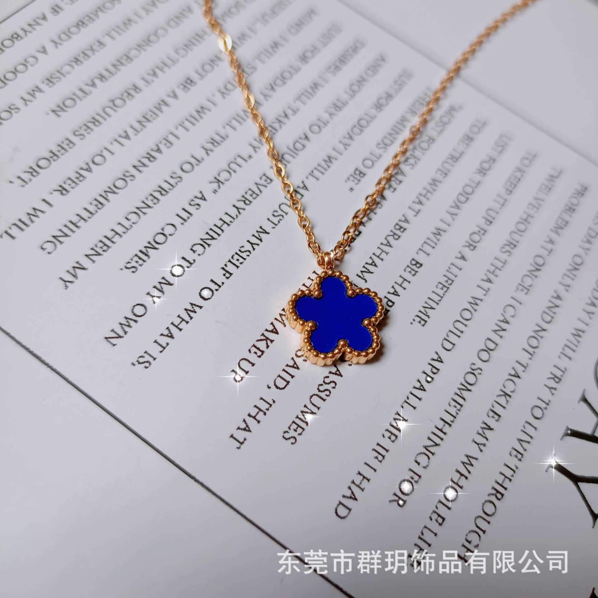 Collana blu Fritillaria-18k