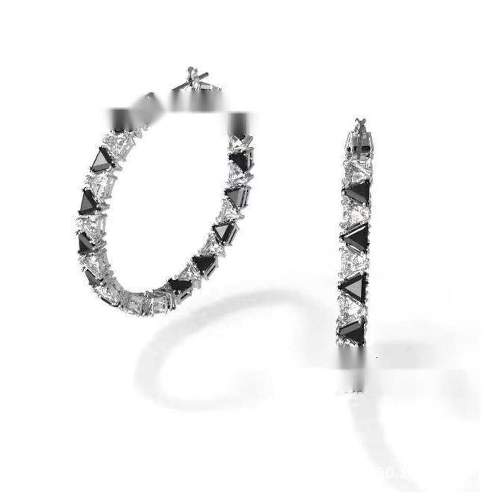 boucles d'oreilles noires entièrement diamantées 5616911