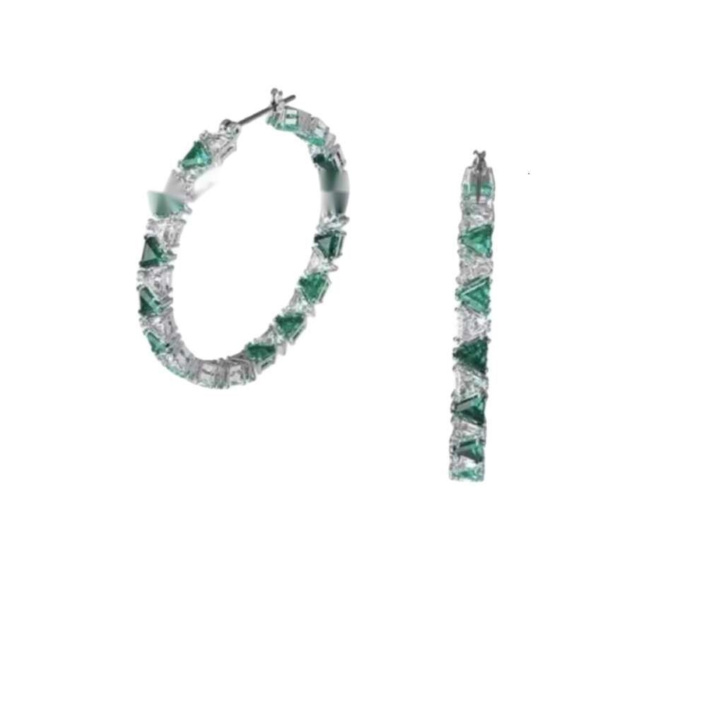 Green Full Diamond Earrings 5609716