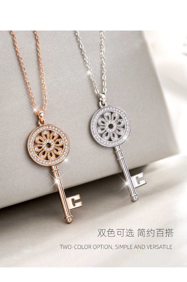 Key Necklace Rose Gold+Silver