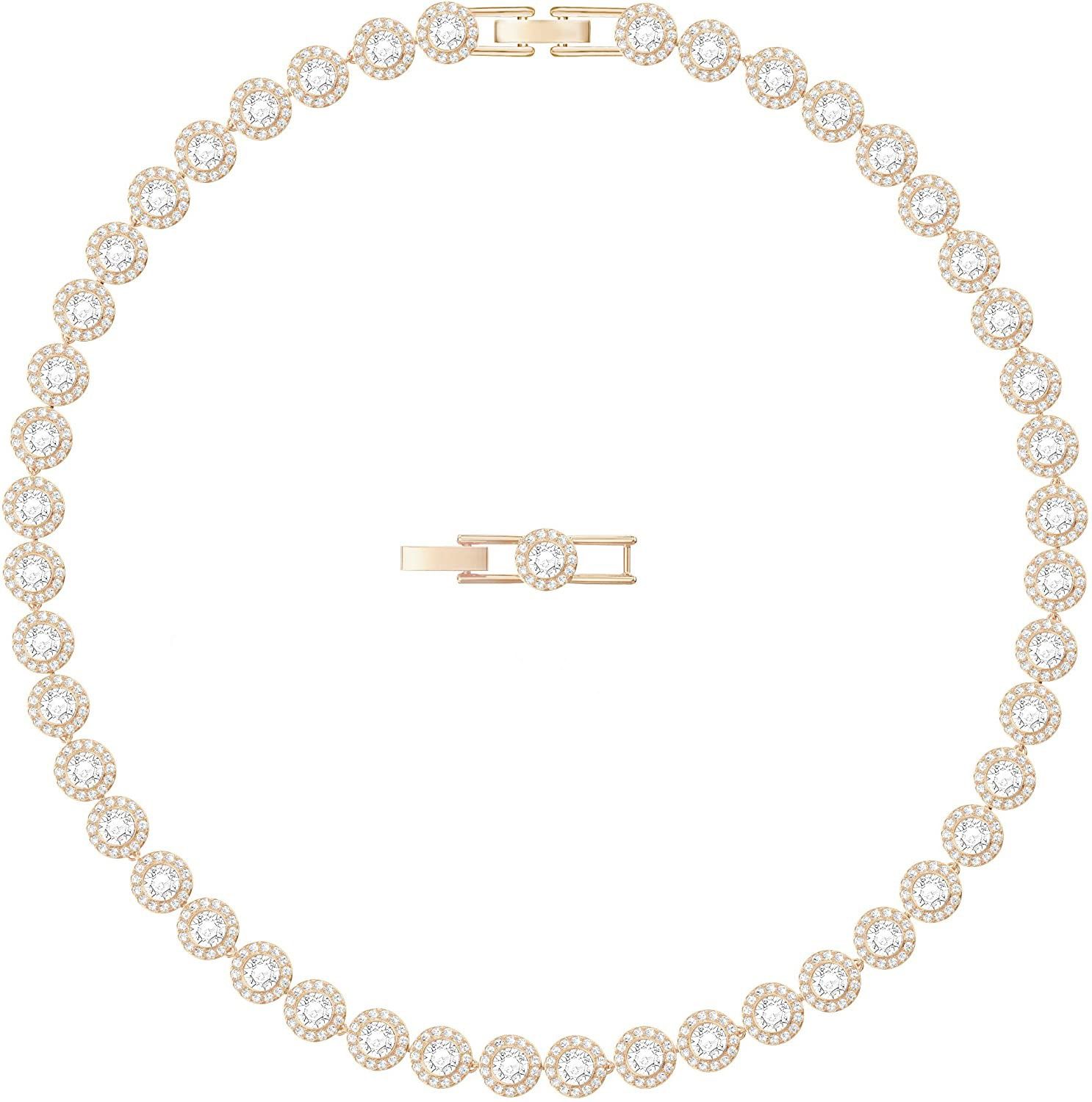 rosa guld-halsband