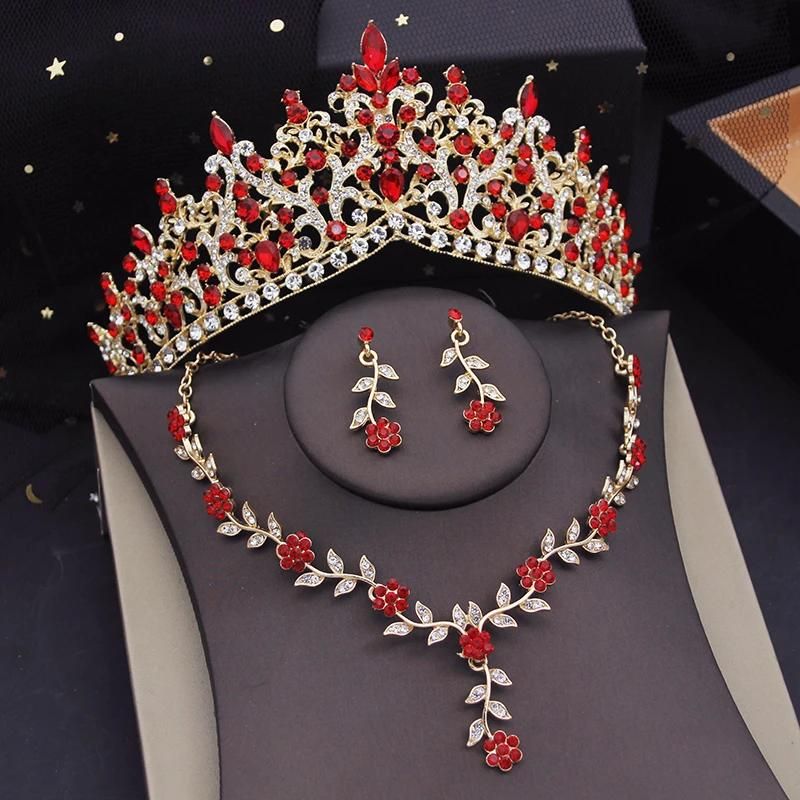 Metal color:Red Crown Set