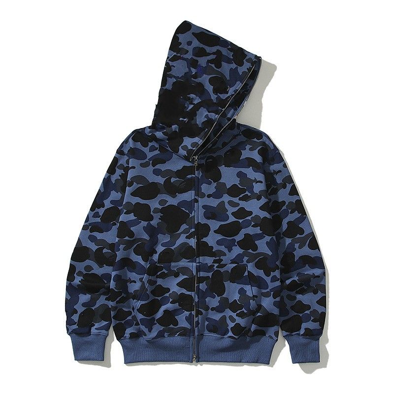 blauwe camouflage/fleece