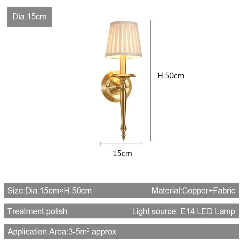 Wall lamp With E14 LED Bulb