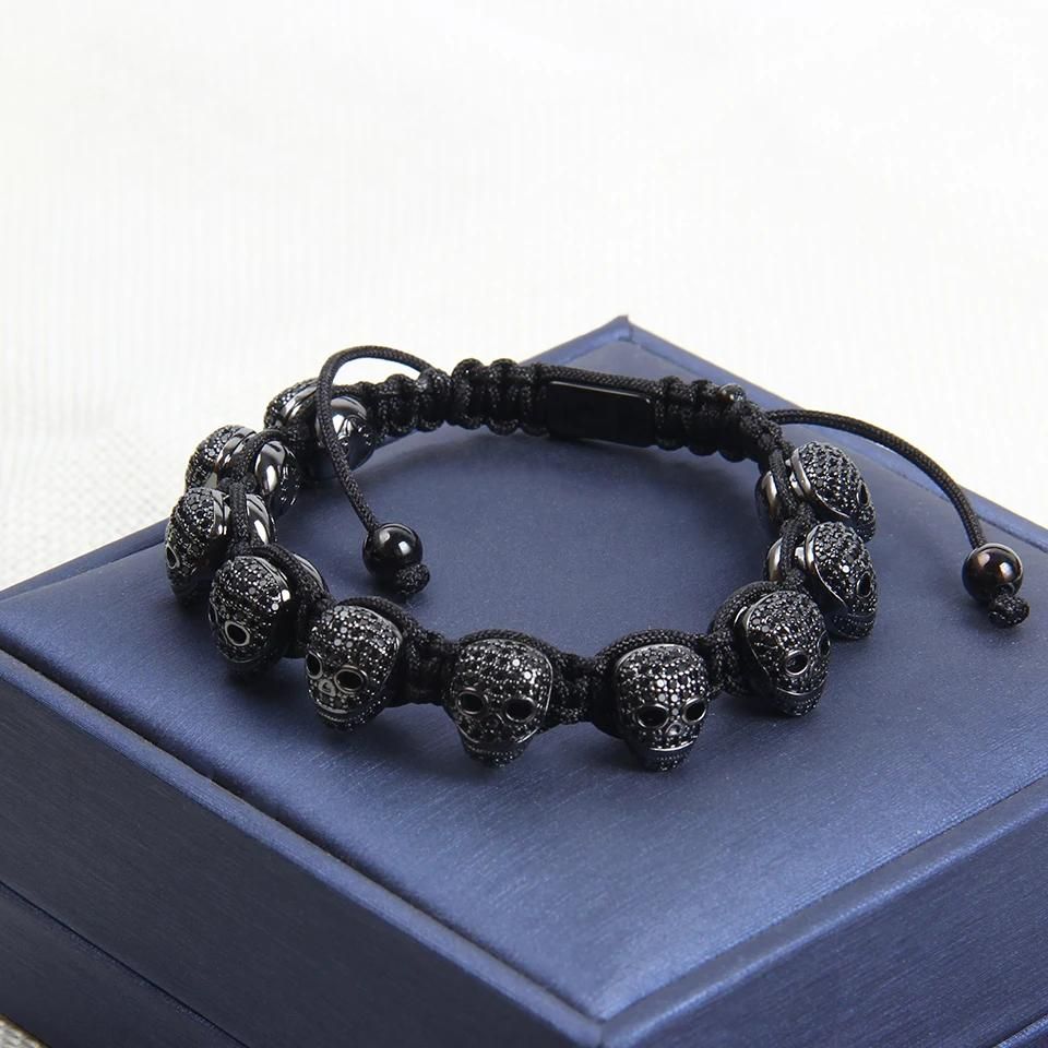 Metal Color:Black cz skull