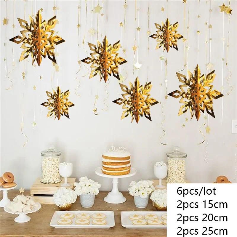 Gold 3D 6Pcs