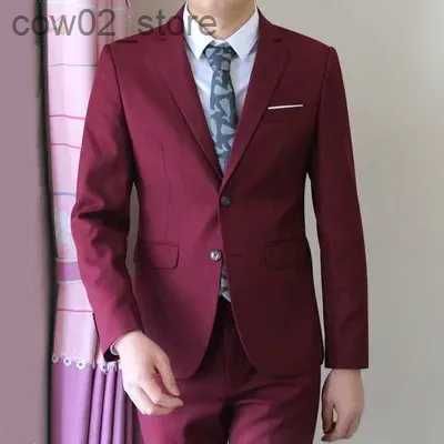 2 button wine red