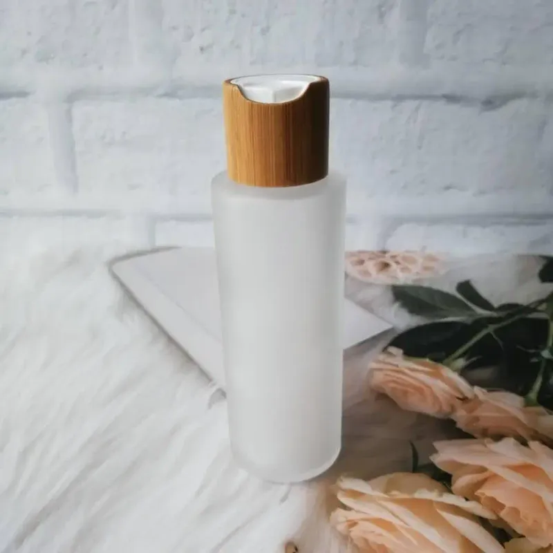 glass and bamboo 30ml C lotion bottle