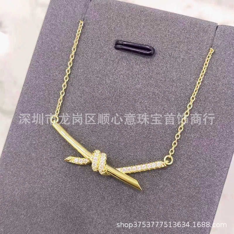 Semi Diamond Gold-925 Silver Chain Len