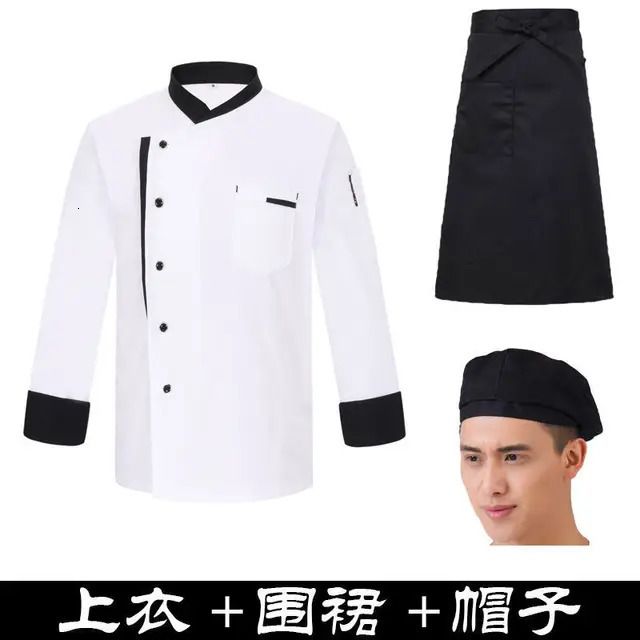 white top apron hat