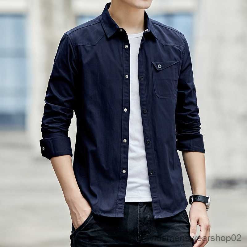 Blauw Casual Shirt