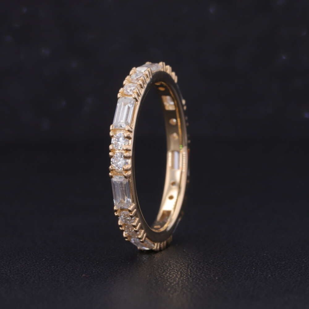 10K Moissanite Eternity Band