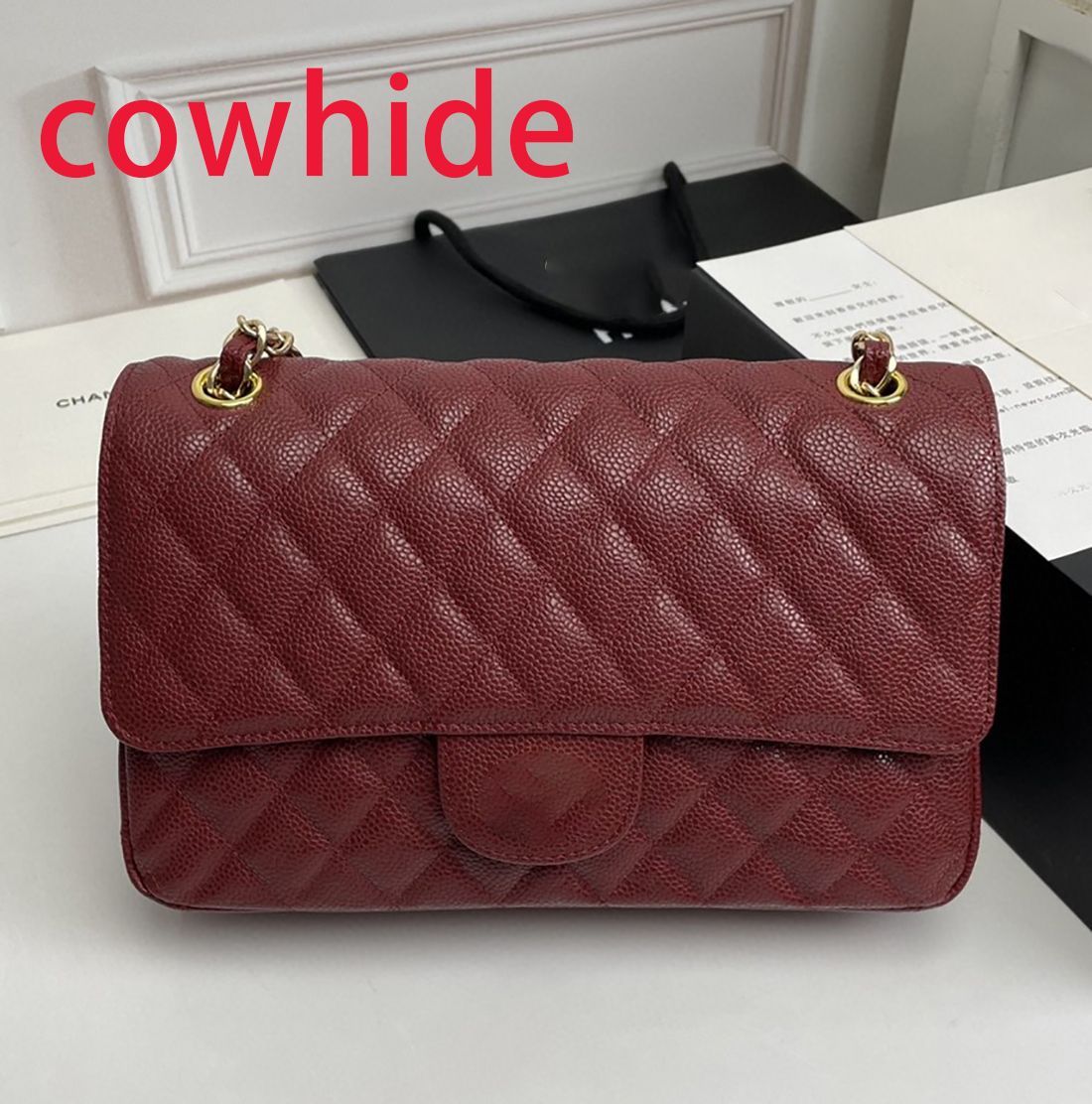 Burgundy Cowhide