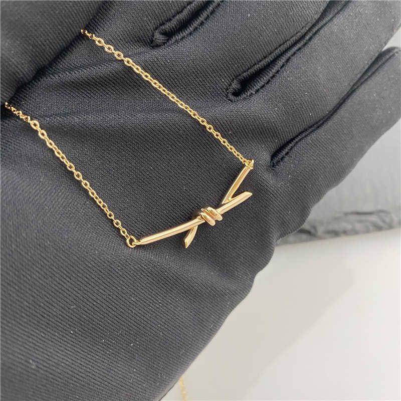 Rose Diamond Free Knot Collier T Famille