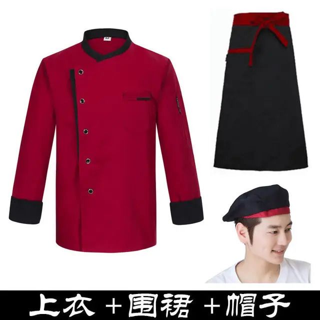 red top apron hat