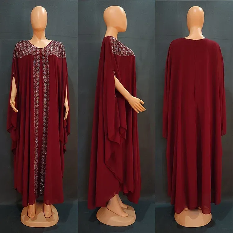 Burgunderrote Abayas in Einheitsgröße