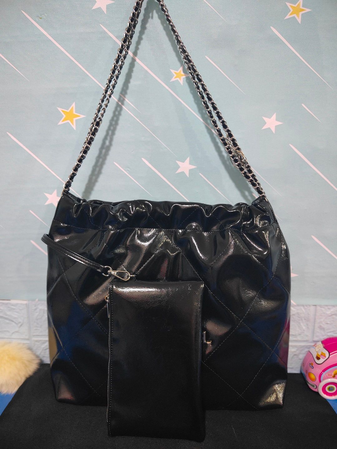 Black/Silver Hardware 42*35*9 cm