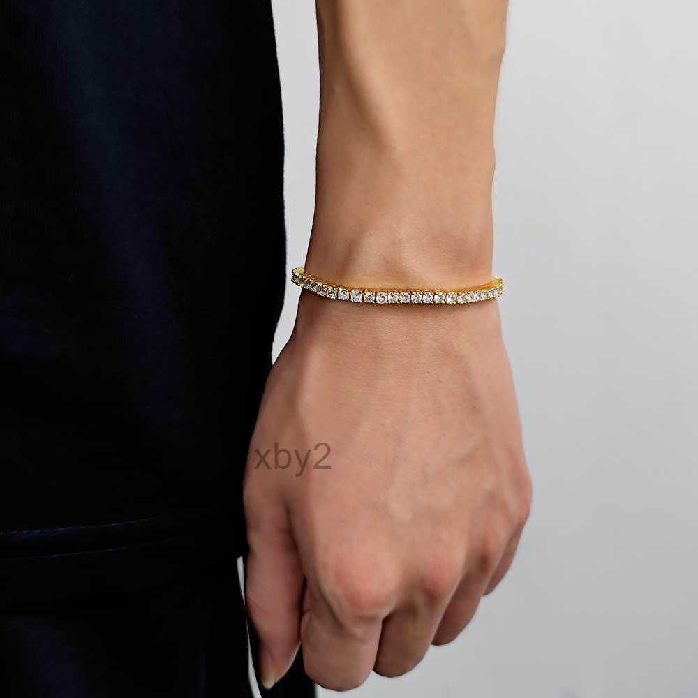 Guld (3 mm bredd) -bracelet 7 tum (le